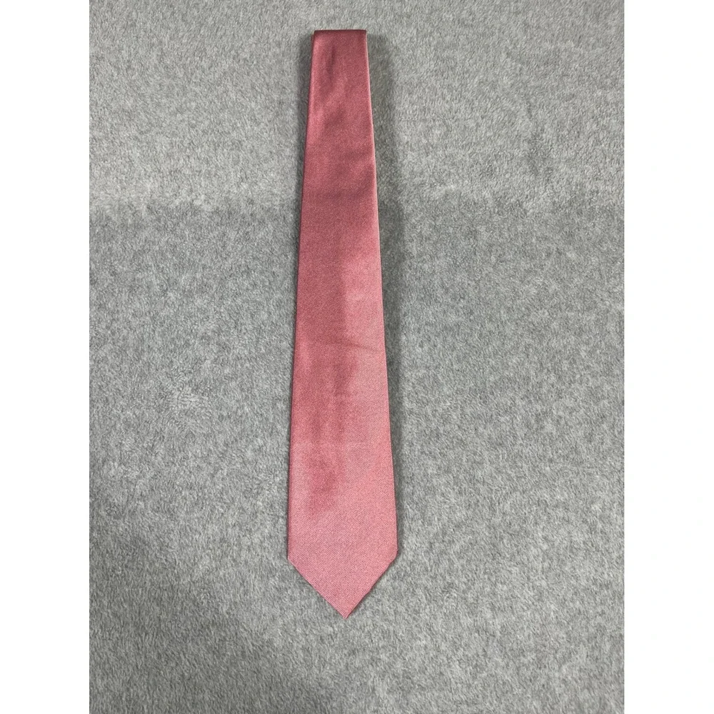 Polo Ralph Lauren Mens Silk Tie Dusty Rose Pink Twill Handmade in Italy Classic